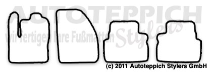 Das Schnittmuster für Fussmatten Ford C-Max C214 MK1_2003-2010