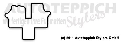 Das Schnittmuster für Fussmatten Mercedes-Benz Vito W638 1tlg._1996-2003