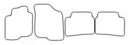 Das Schnittmuster für Fussmatten Kia Ceed_2008-