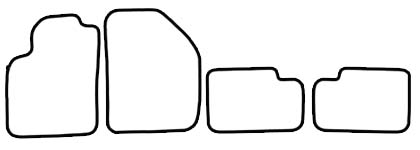 Das Schnittmuster für Fussmatten Nissan Almera N15 1995-2000