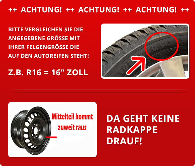 Anleituzng zur montage von Radkappen.